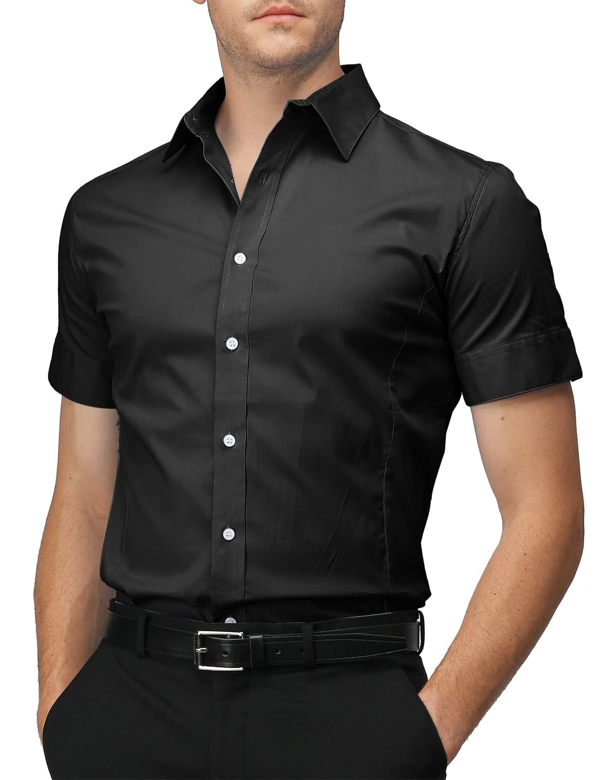 Elegant Plain Black Shirt